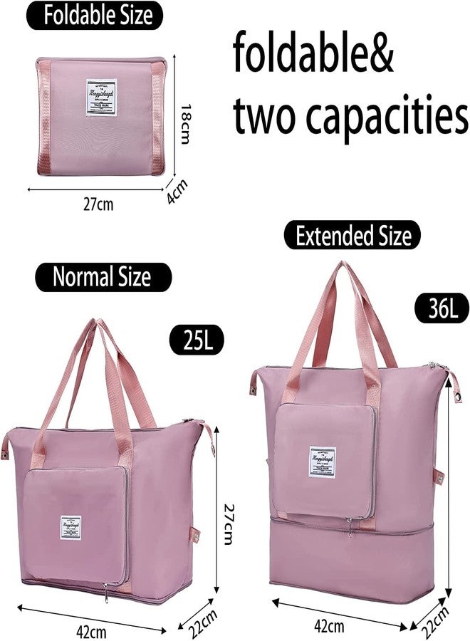 KINDRED Large Capacity Expandable Folding Travel Bag for Women Carry Luggage Bags with Fixed Strap for Travelling Multipurpose Foldable Travel Duffel Waterproof Bag for Travelling (Multicolor)-1 pcs - Image 4